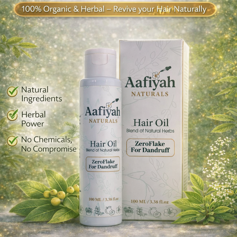 Home ZeroFlake For Dandruff - Aafiyah Natural Hair Oil for Scalp Care