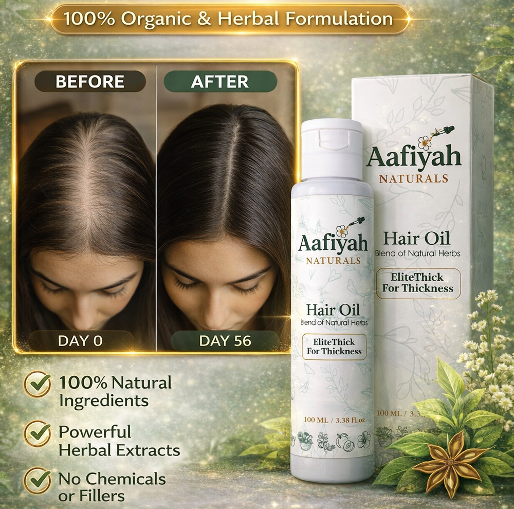 EliteThick For Thickness - Aafiyah Natural Hair Oil For Thicker Hair